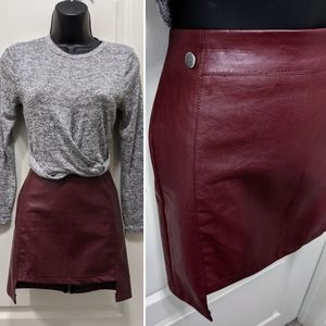Faux Leather Mini Skirt